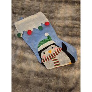 Penguin Christmas Stocking, Felt, 15in